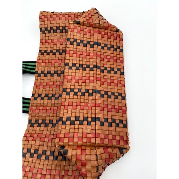 Clare V. Bateau Tote Bag Plaid Woven Checker - Picture 9 of 11